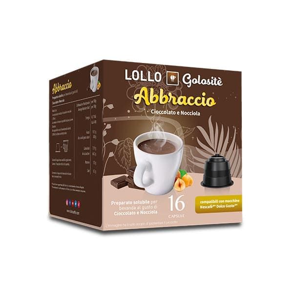 Bevanda al cioccolato e Nocciola - Capsule compatibili Nescafe Dolce Gusto - Lollo Caffe - 16 pezzi