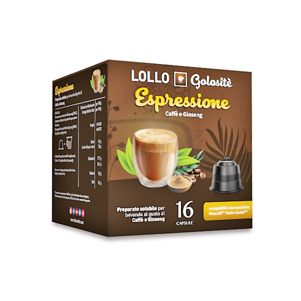 Caffe al Ginseng - Capsule compatibili Nescafe Dolce Gusto - Lollo Caffe - 16 pezzi