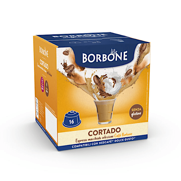 Caffe Cortado - Capsule Compatibili con Dolce Gusto - Caffe Borbone - 16 pezzi