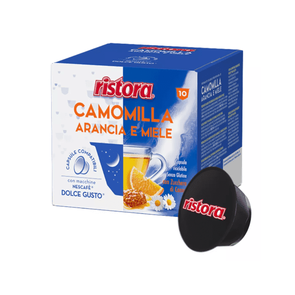 Camomilla Arancia e Miele Ristora in Capsule Compatibili Dolce Gusto - 10 pezzi