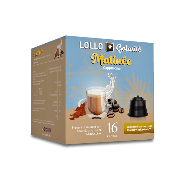 Cappuccino solubile - Capsule compatibili Nescafe Dolce Gusto - Lollo Caffe - 16 pezzi