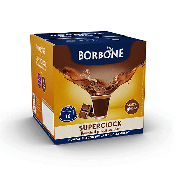 Capsule Cioccolata Caffe Borbone compatibili Dolce Gusto - Superciock 16 pezzi