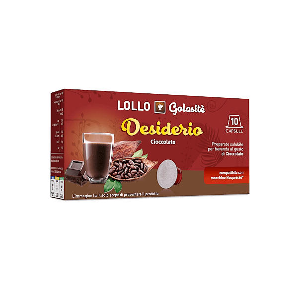 Cioccolato solubile - Capsule Lollo Caffe Compatibili Nespresso - 10 pezzi