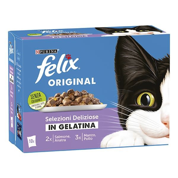 Felix Gatto Original - Le Ghiottonerie Multipack - Selezioni Deliziose 10x85gr