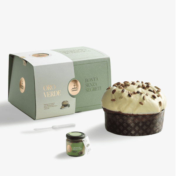Fiasconaro Oro Verde - Panettone con Crema al Pistacchio - 1kg