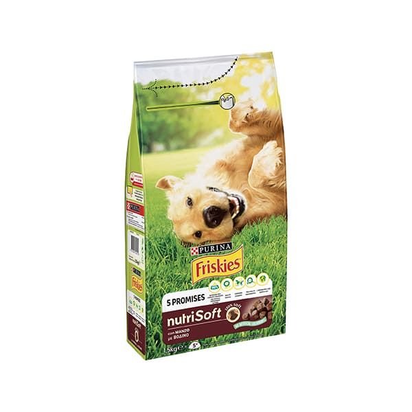 Friskies Crocchette Nutri Soft per Cane - con Manzo - 15 kg