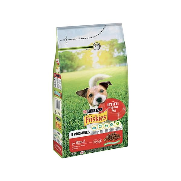 Friskies Mini Menu - Crocchette per Cani con Manzo - 15Kg