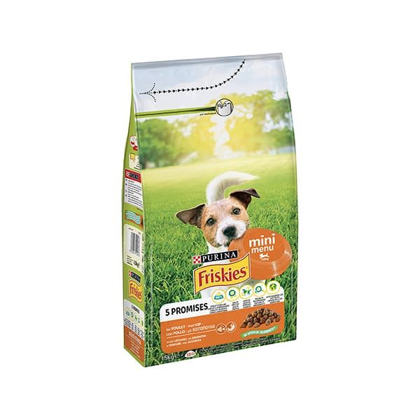 Friskies Mini Menu - Crocchette per Cani con Pollo e Verdure - 15Kg