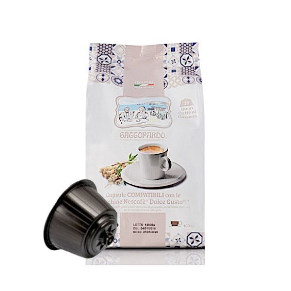 Ginseng solubile in Capsule Gattopardo compatibili Dolce Gusto