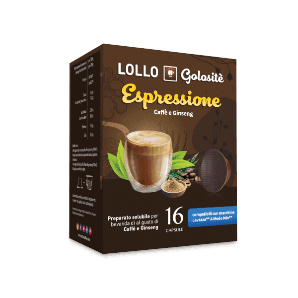 Ginseng Solubile - Capsule Lollo Caffe Compatibili A Modo Mio - 16 pezzi