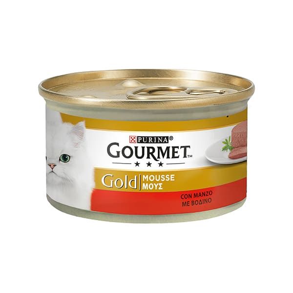 Gourmet Gold Gatto Mousse con Manzo - 85gr