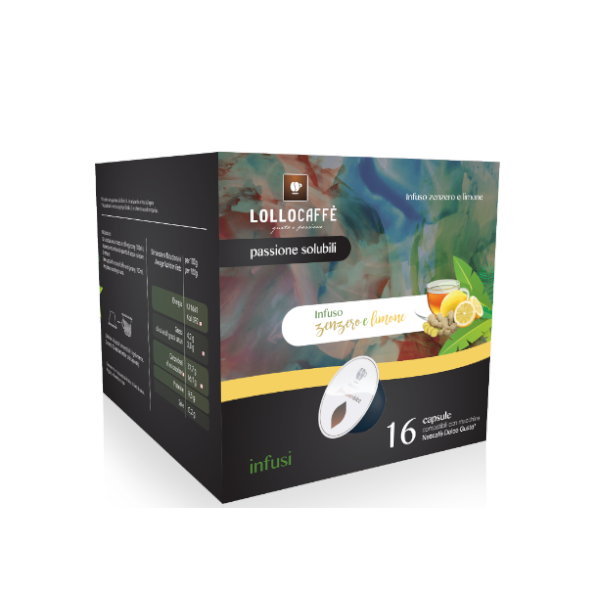 Infuso Zenzero e Limone - Capsule compatibili con Nescafe Dolce Gusto - Lollo Caffe - 16 pezzi