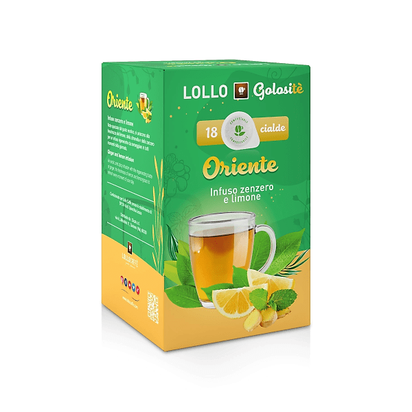Infuso Zenzero e Limone in cialde ESE 44 di Lollo Caffe - 18 pezzi