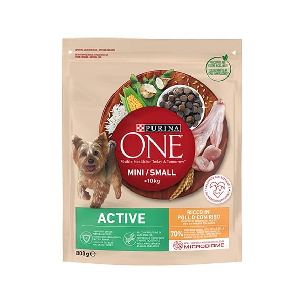 Purina ONE Mini Dog Active Pollo con Riso 800 Gr