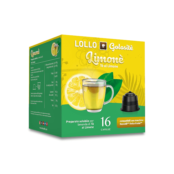 The Limone - Capsule compatibili con Nescafe Dolce Gusto - Lollo Caffe - 16 pezzi