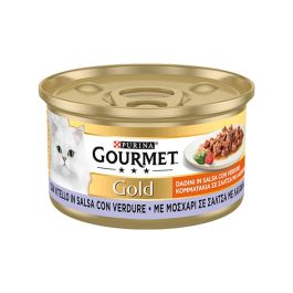 Gourmet Gold, Dadini con Vitello in Salsa con Verdure per Gatti, 85gr