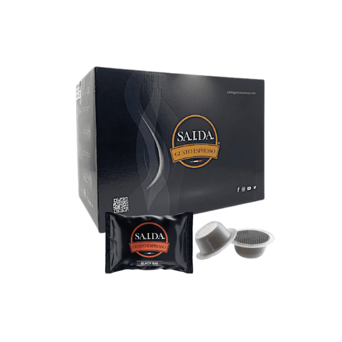 Capsule Saida Gusto Espresso compatibili con Bialetti, miscela Black Bar