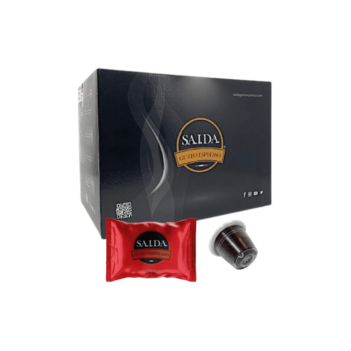 Capsule Saida Gusto Espresso Compatibili con Nespresso, miscela Red Dek