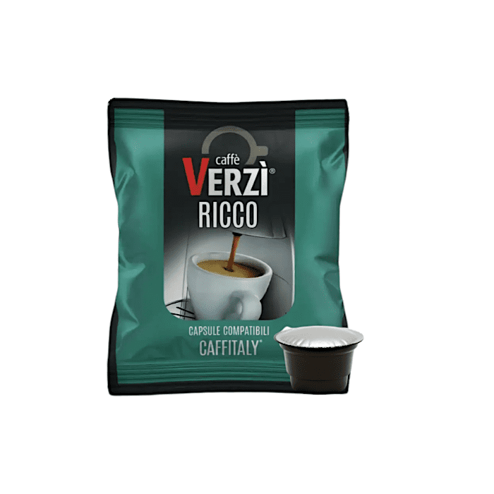 Capsule Verzì Caffè Compatibili con Caffitaly, aroma Ricco
