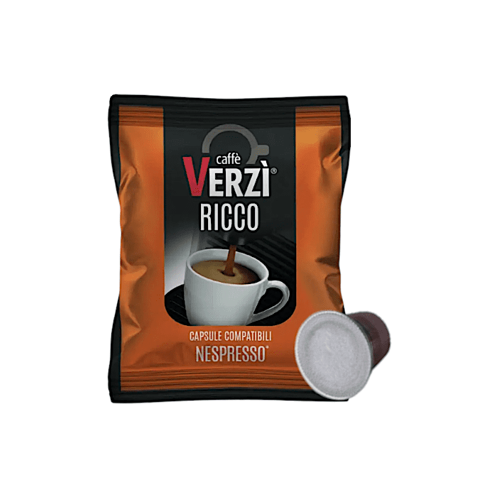 Capsule Verzì Caffè Compatibili con Nespresso, miscela Ricco