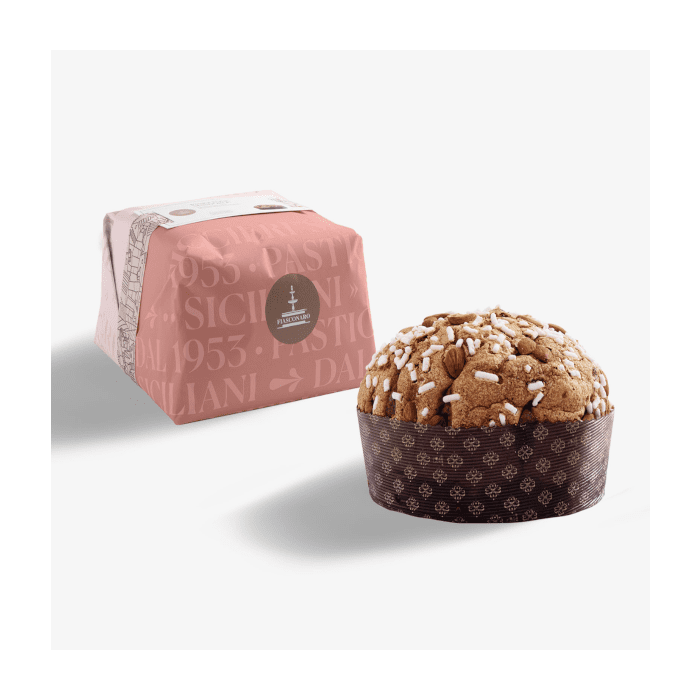 Fiasconaro Mandorlato, Panettone con uvetta ricoperto di glassa e mandorle, 1kg