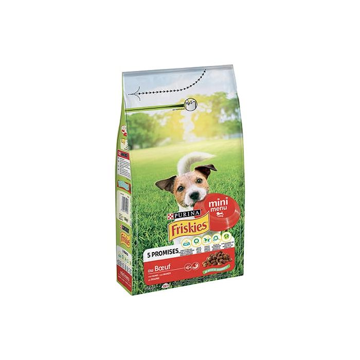 Friskies Mini Menu, Crocchette per Cani con Manzo, 1.5Kg