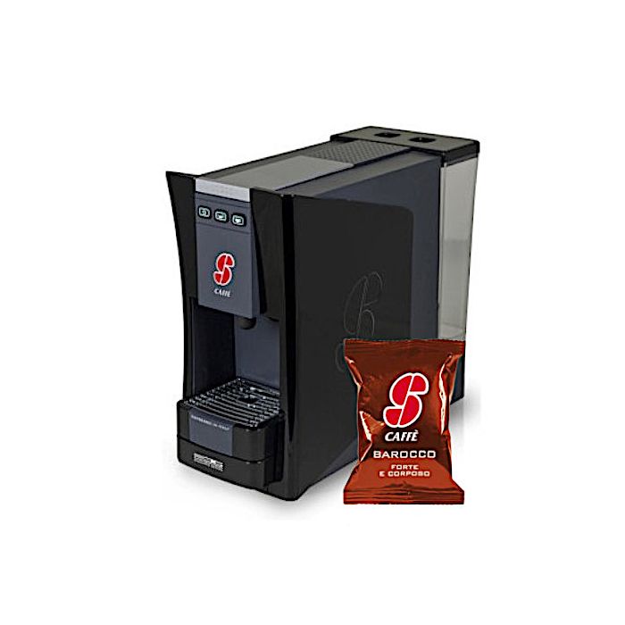 S.12 Macchina da Caffè Essse Caffè, sistema Espresso + 100 capsule miscela Barocco