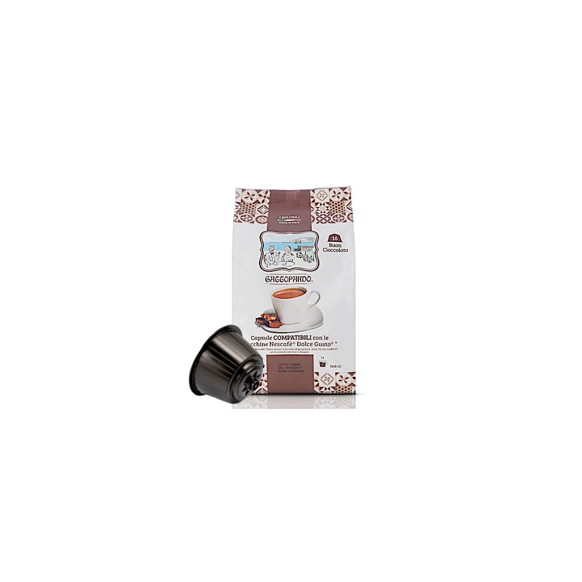 Bevanda al Cioccolato in Capsule Gattopardo Compatibili Dolce Gusto
