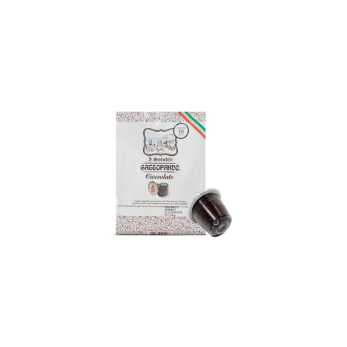 Bevanda al cioccolato in Capsule Gattopardo Compatibili Nespresso
