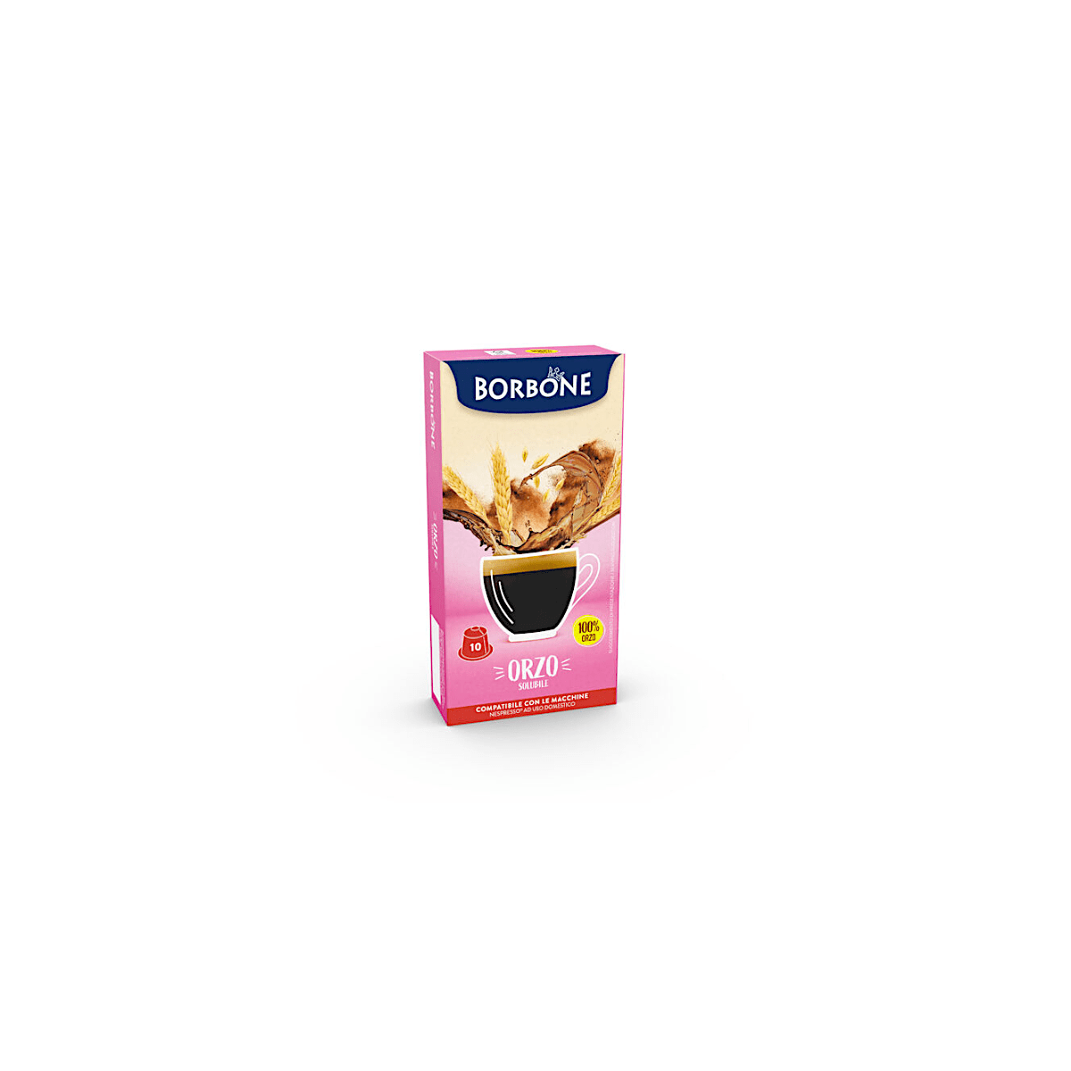 Caffè d'orzo, Capsule compatibili Nespresso, Caffè Borbone, 10 pezzi