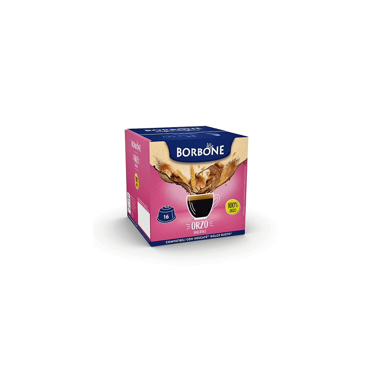 Caffè d'Orzo, Capsule compatibili con Dolce Gusto, Caffè Borbone, 16 pezzi