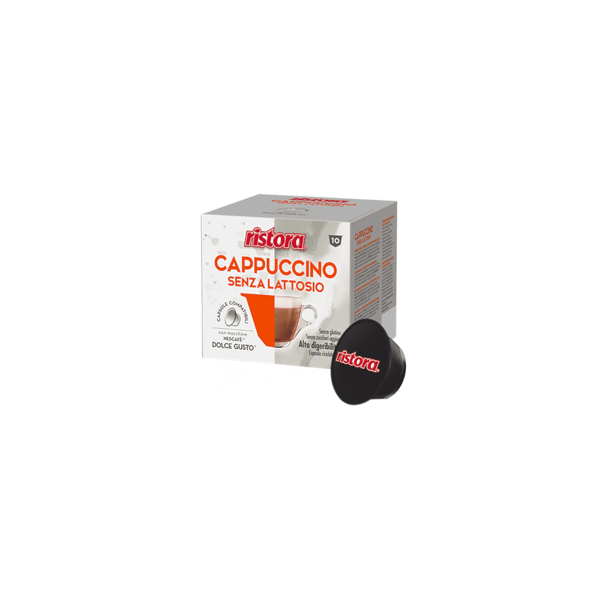 Cappuccino senza lattosio in Capsule Compatibili Dolce Gusto, 10 pezzi