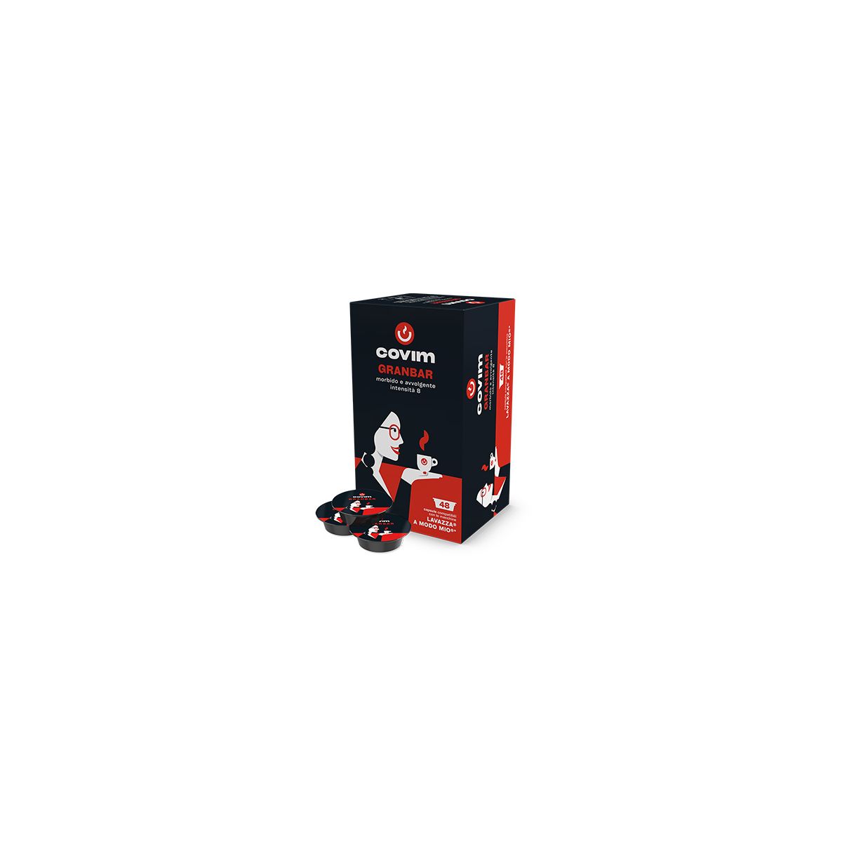 Capsule Caffè Covim Compatibili A Modo Mio, miscela Ora Granbar
