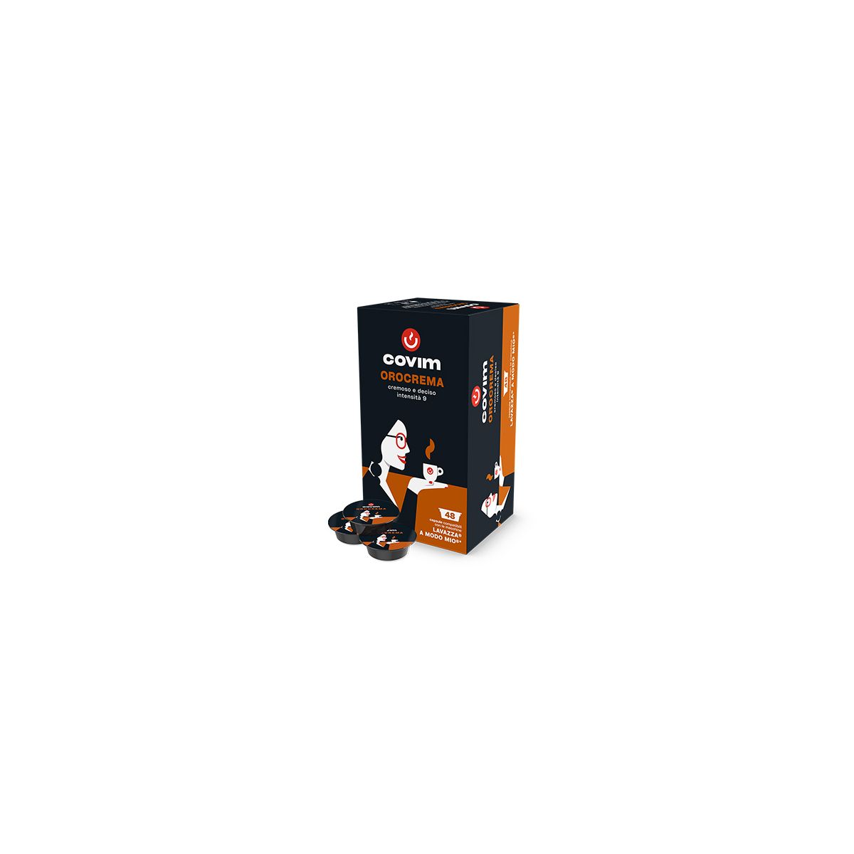 Capsule Caffè Covim Compatibili A Modo Mio, miscela Oro Crema
