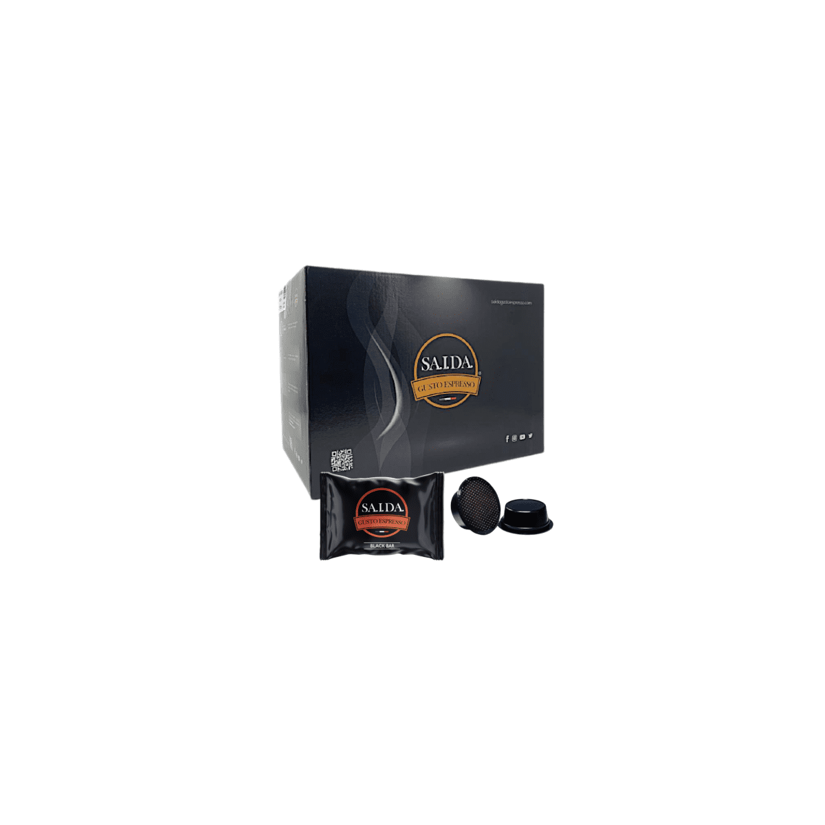 Capsule Saida Gusto Espresso Compatibili Lavazza A Modo Mio, miscela Black Bar