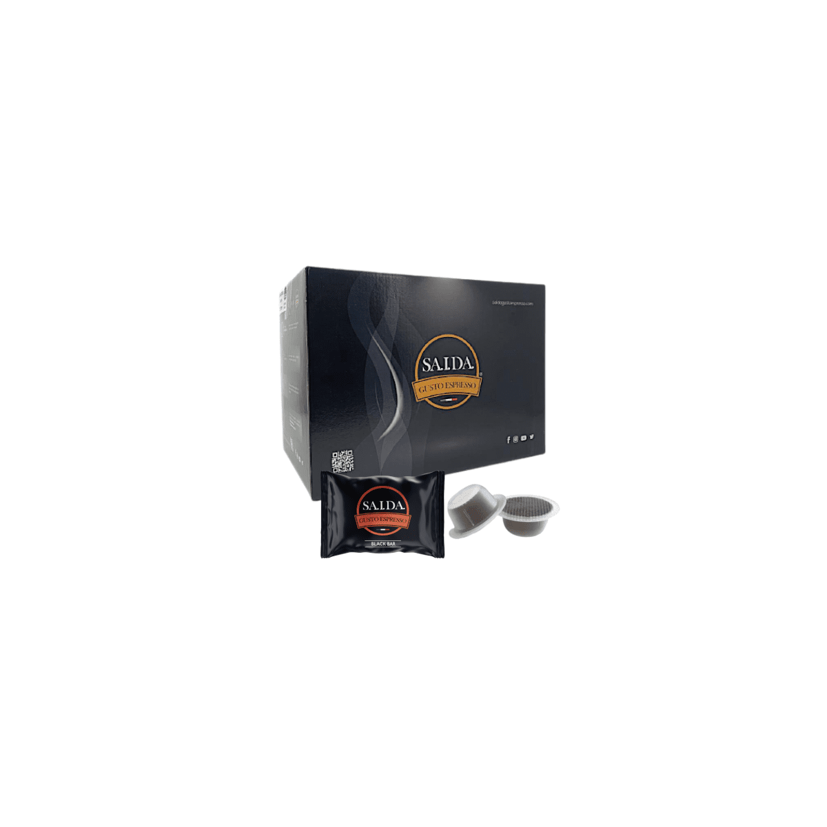 Capsule Saida Gusto Espresso compatibili con Bialetti, miscela Black Bar