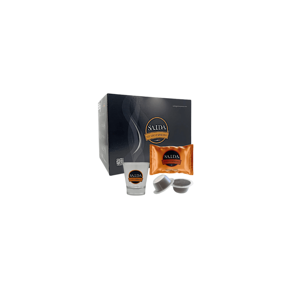 Capsule Saida Gusto Espresso compatibili con Bialetti, miscela Orange Crema