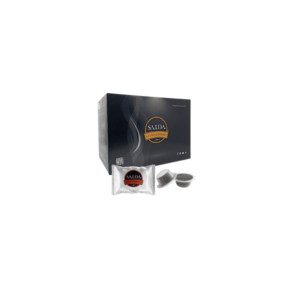 Capsule Saida Gusto Espresso compatibili con Bialetti, miscela White Casa