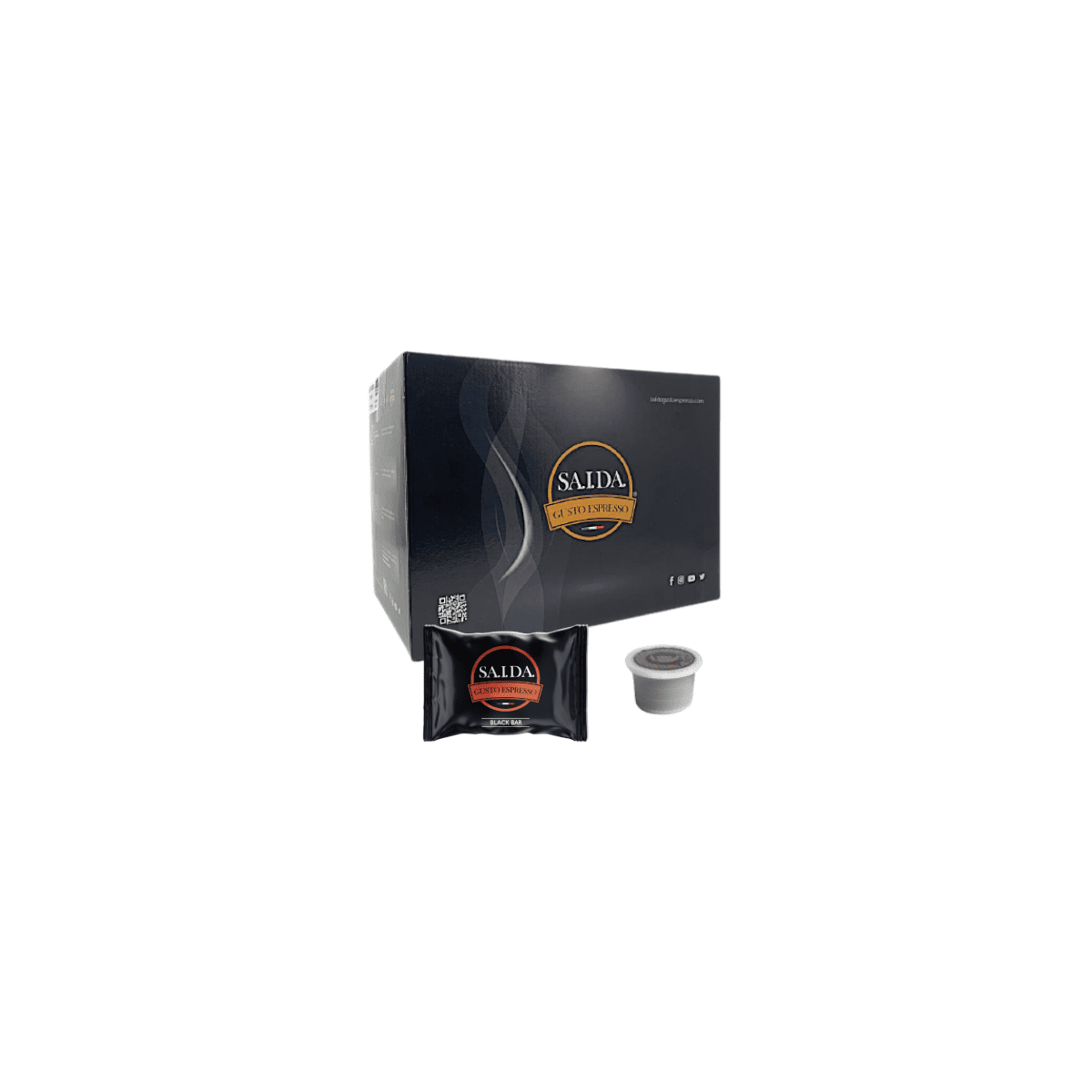 Capsule Saida Gusto Espresso Compatibili Aroma Vero e Fior Fiore Coop, miscela Black Bar