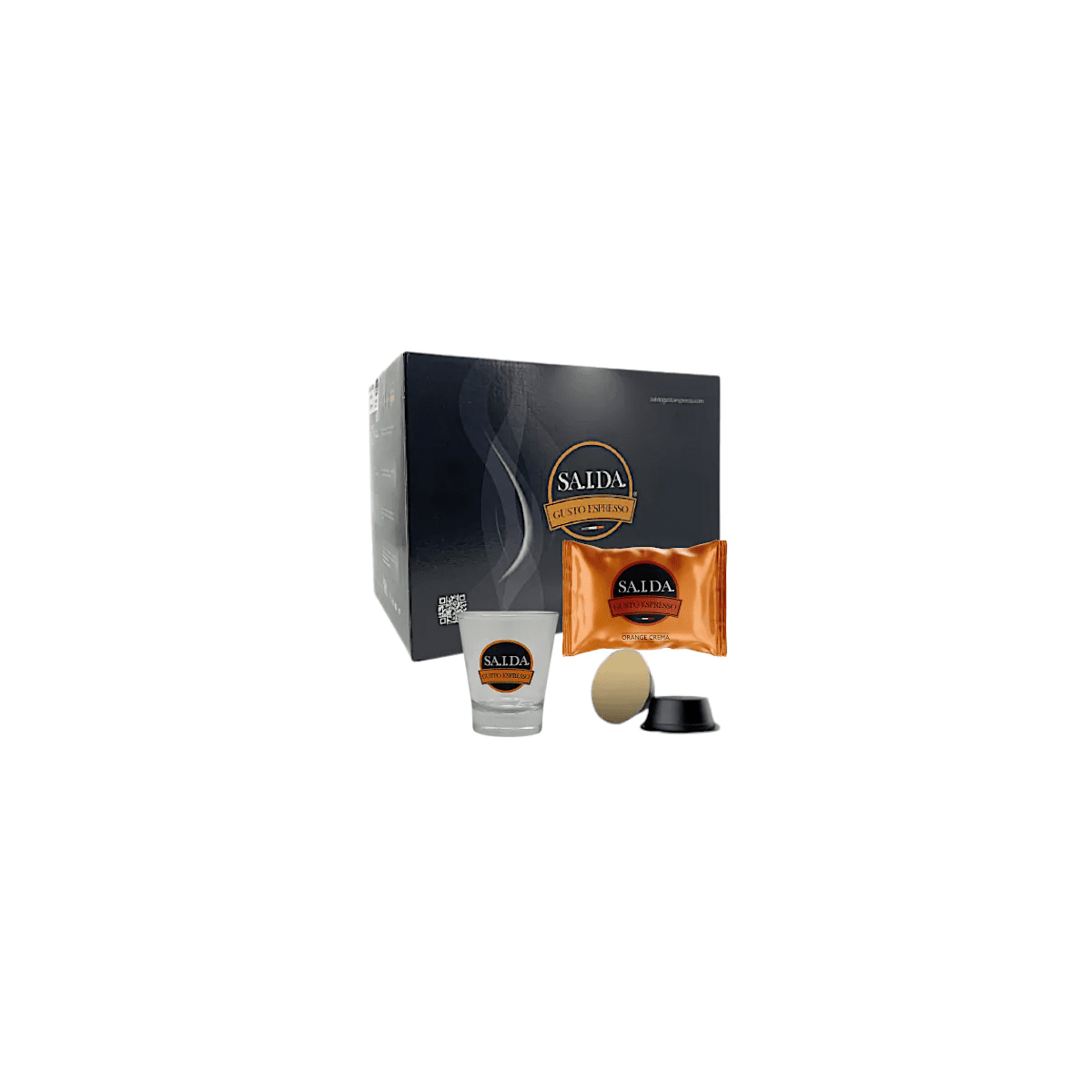 Capsule Saida Gusto Espresso Compatibili per Lavazza Firma e Vitha Group, miscela Orange Crema