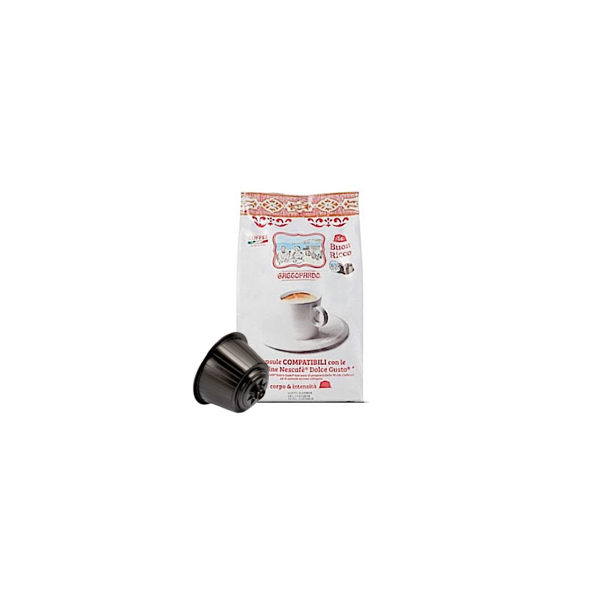 Capsule Compatibili Nescafè Dolce Gusto, Caffè Gattopardo, miscela Gusto Ricco