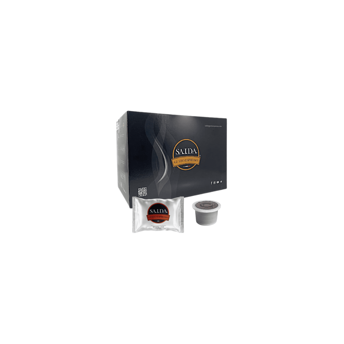 Capsule Saida Gusto Espresso compatibili con Uno System, miscela White Casa