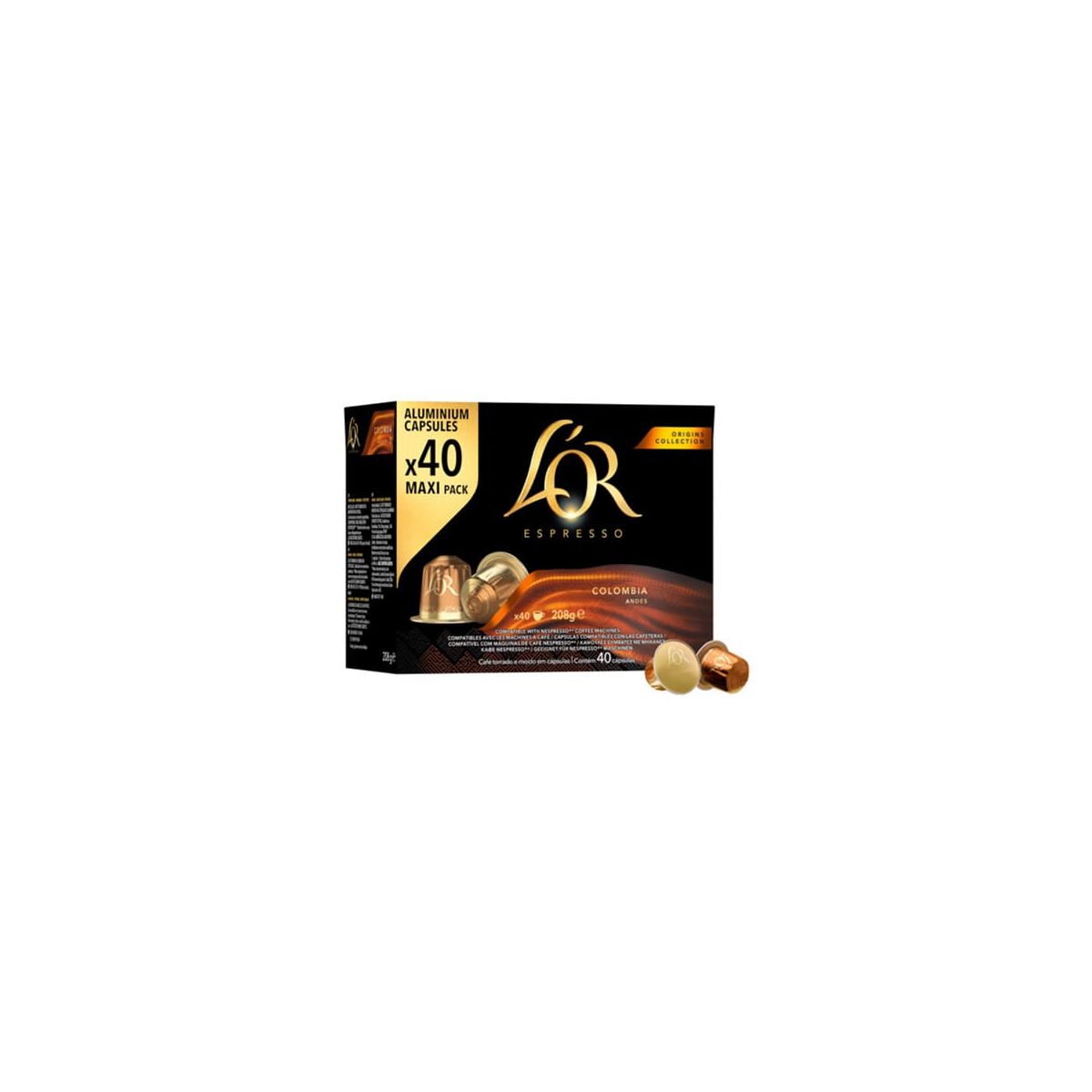 Capsule Caffè in alluminio LOR Espresso Colombia compatibili Nespresso