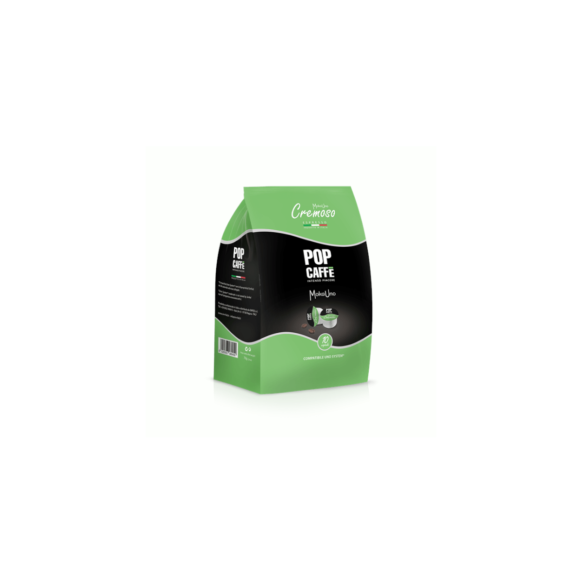 Capsule Pop Caffè Compatibili con Uno System, Moka Uno Cremoso