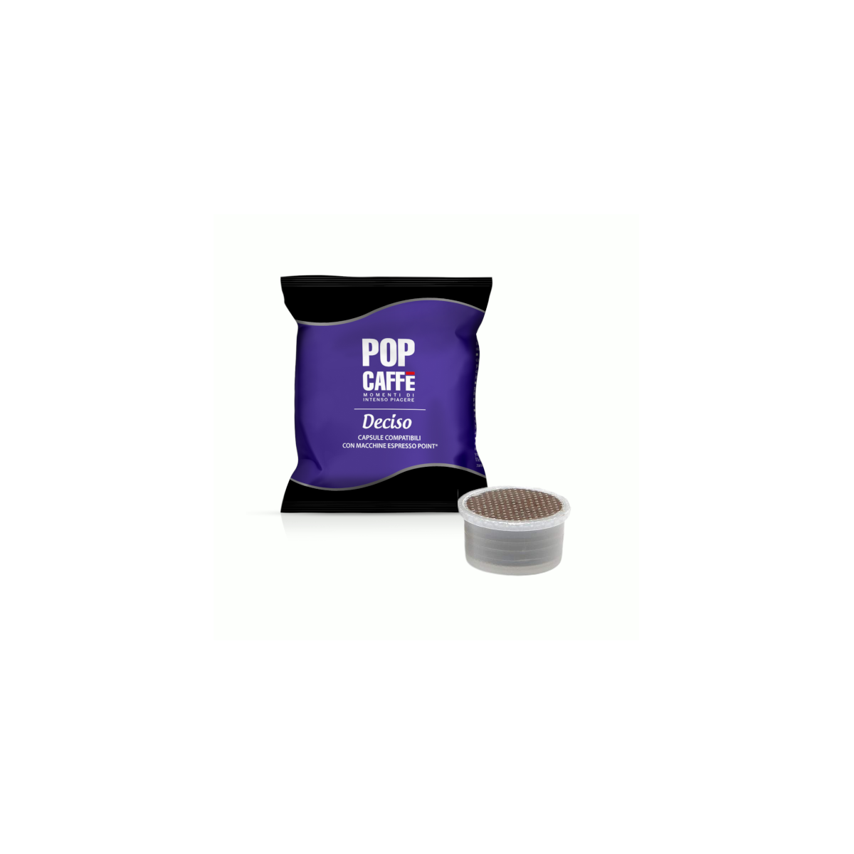 Capsule Pop Caffè Compatibili Lavazza Espresso Point, miscela Deciso