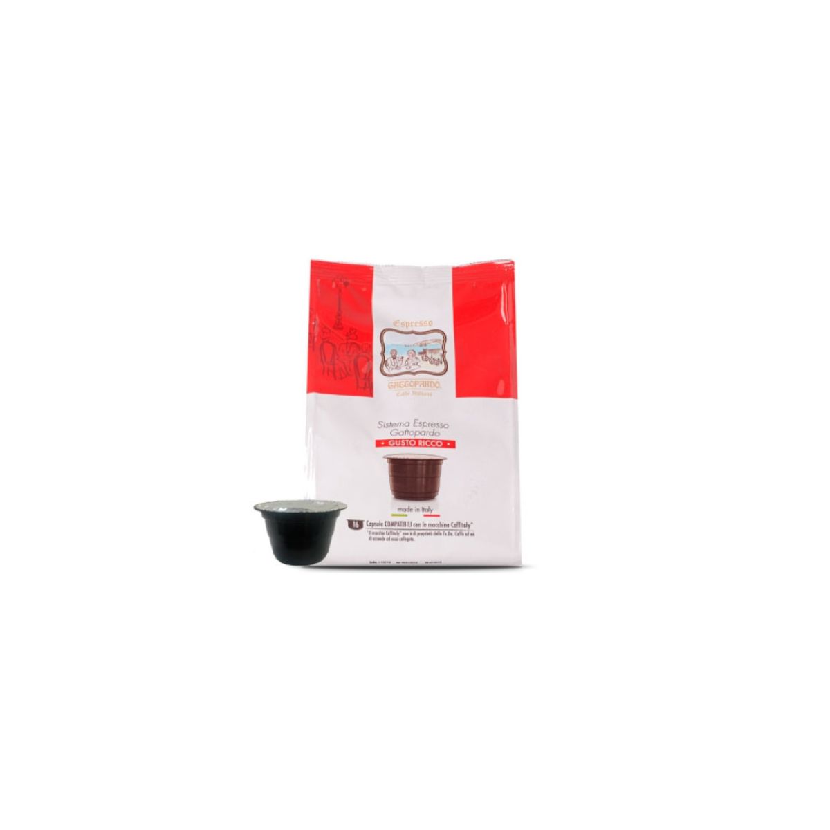 Capsule Toda Caffè Compatibili con Caffitaly, miscela Gusto Ricco