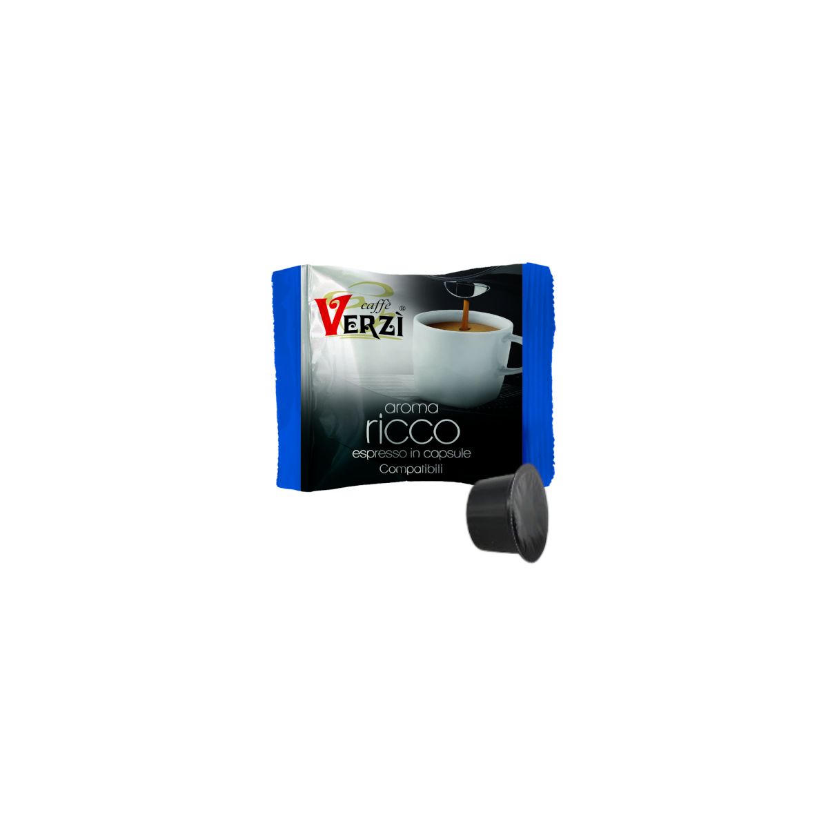Capsule Verzì Caffè Compatibili con Lavazza Blue, aroma Ricco
