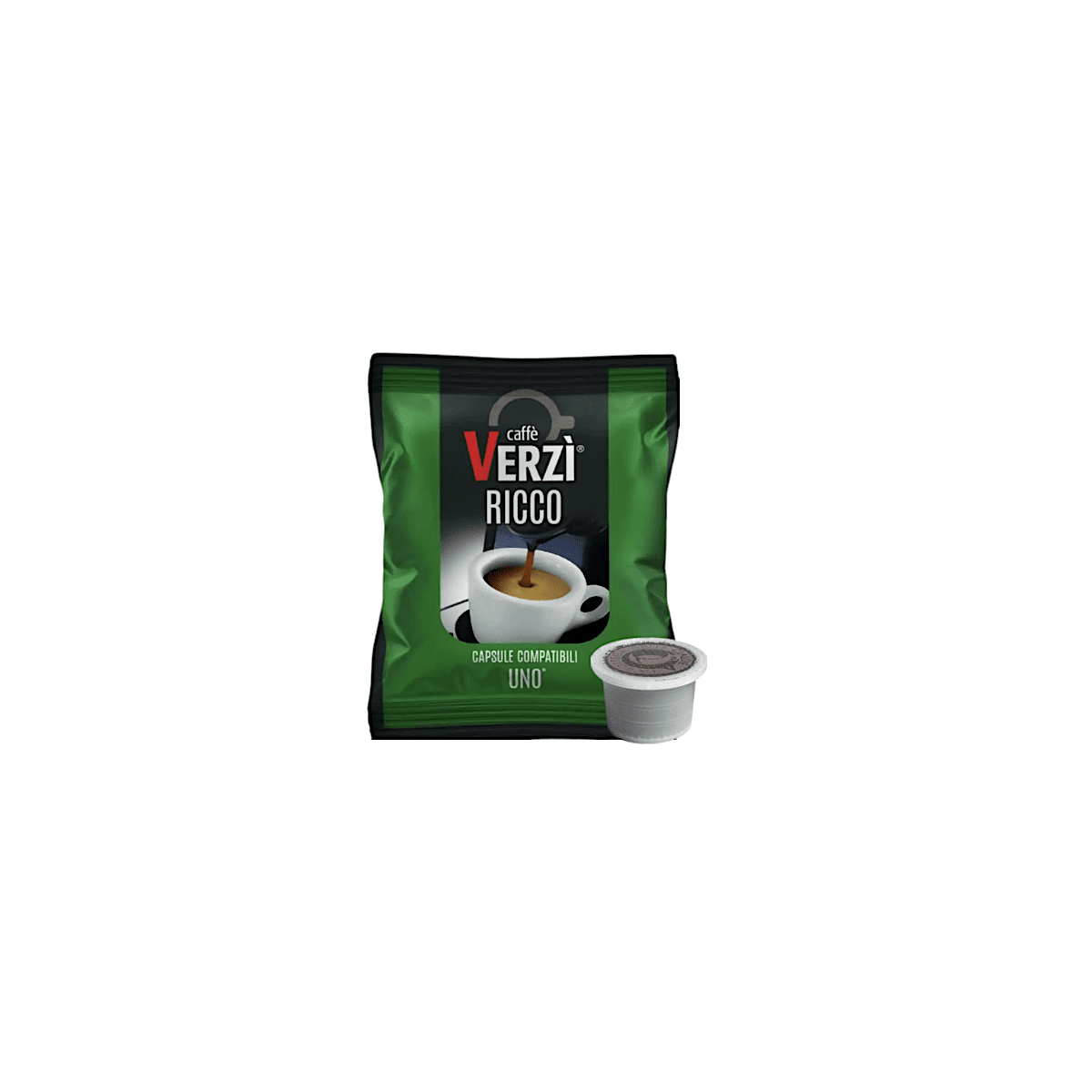 Capsule Verzì Caffè Compatibili con Uno System, aroma Ricco