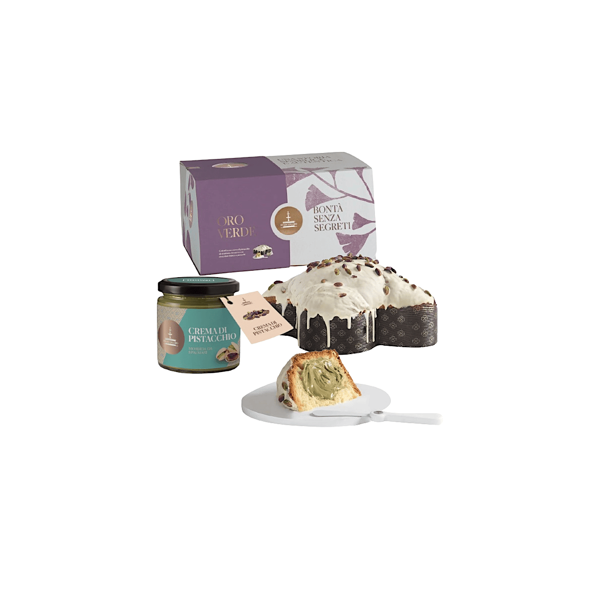 Colomba al Pistacchio Fiasconaro Oro Verde con crema al pistacchio da spalmare, 1Kg