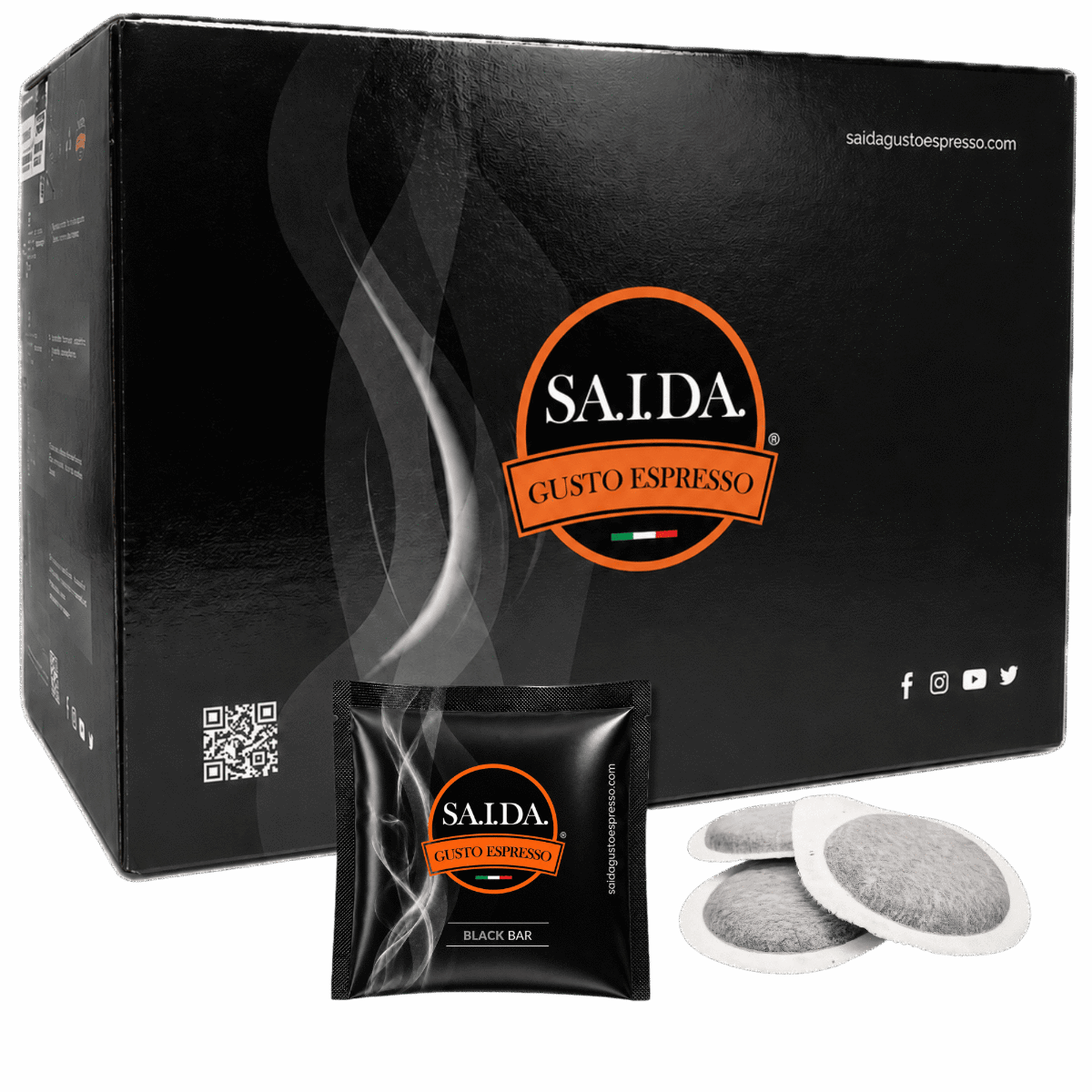 Cialde Saida Gusto Espresso, formato ESE 44, miscela Black Bar
